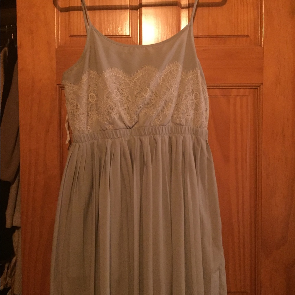 Mint/pastel blue dress